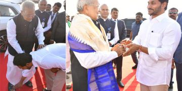 AP CM YS Jagan Send-off Governor Biswabhusan Harichandan