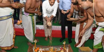 AP CM YS Jagan at Bhumi Pooja for JSW Steel Plant