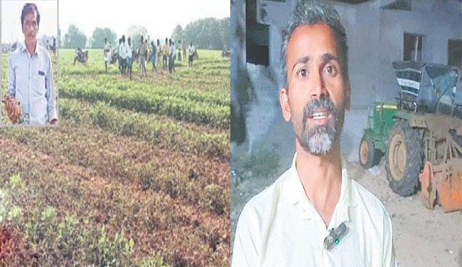 Tirupati Farmer Destroys his Crop to Blame YSRCP – Nara Lokesh Padayatra Publicity act…