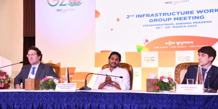 CM YS Jagan-Visuals second infrastructure working group of G-20