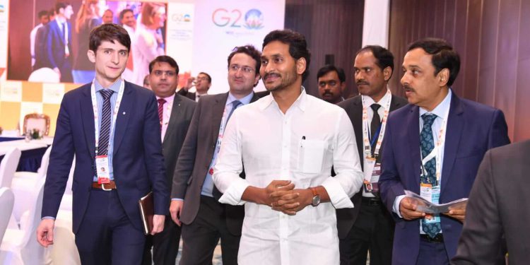 CM YS Jagan-Visuals second infrastructure working group of G-20