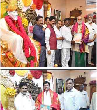 Famous Film personalities visited Bhagwan Shri Satya Shiridi Sai Baba Mandir of Pedavadlapudi