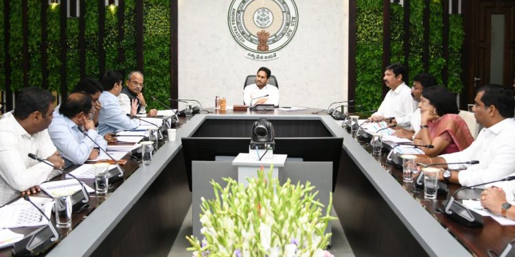 CM YS. Jagan’s review of housing department at camp office