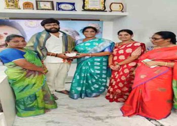 Leena Reddy with MLC Bharat