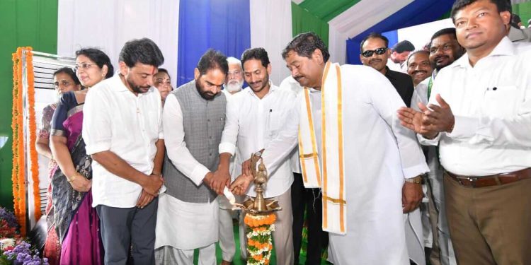 CM YS JAGAN-Bhumi Puja for Moolapet greenfield port