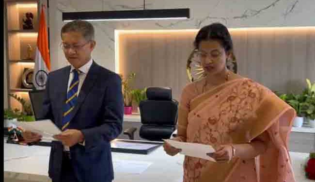 Dr B.S.Selina taking oath