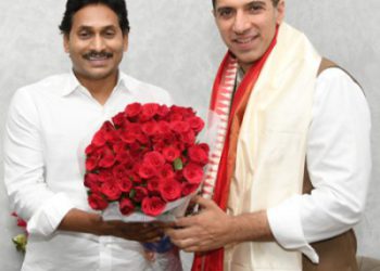 Neel Raheja president of Raheja Group with CM YS Jaganmohan Reddy