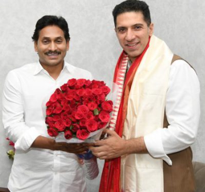 Neel Raheja president of Raheja Group with CM YS Jaganmohan Reddy