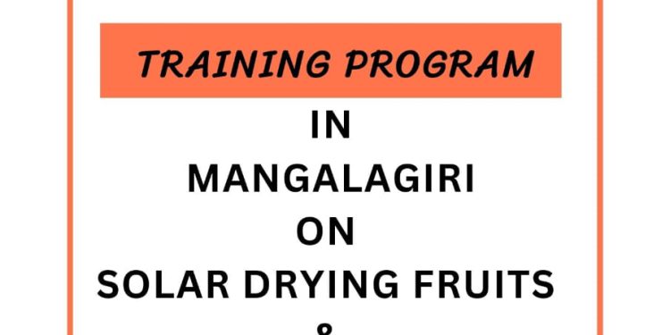 Training on Solar Drying Fruits & Vegetable Processing