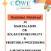 Training on Solar Drying Fruits & Vegetable Processing