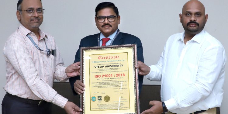 Prestigious certificates for VIT AP University-ఏ.పి విశ్వవిద్యాలయకు ప్రతిష్టాత్మకమైన సర్టిఫికెట్లు