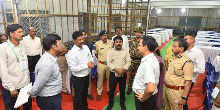 Armed arrangements for counting of votes amid tight security-ప‌టిష్ట భ‌ద్ర‌త మ‌ధ్య ఓట్ల లెక్కింపున‌కు ప‌క‌డ్బందీ ఏర్పాట్లు