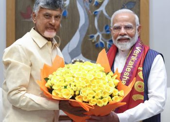 Hon Chief Minister of Andhra Pradesh Nara Chandrababu Naidu met theHonorable Prime Minister Narendra Modi
