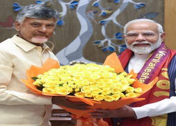 Hon Chief Minister of Andhra Pradesh Nara Chandrababu Naidu met theHonorable Prime Minister Narendra Modi