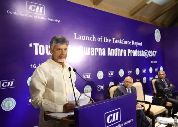 Unveiling the Task Force Report on Swarna Andhra Vision 2047 by AP CM Chandrababu Naidu