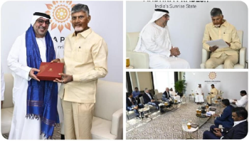 AP CM Chandrababu Naidu touring 3rd day in Dubai pitching for investments…