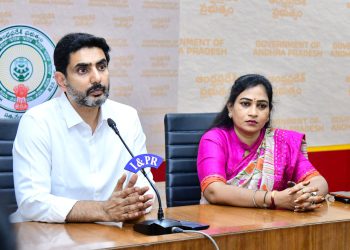IT, EDUCATION, RTGS MINISTER NARA LOKESH addressing media regarding preparedness of cyclone Montha