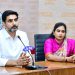 IT, EDUCATION, RTGS MINISTER NARA LOKESH addressing media regarding preparedness of cyclone Montha