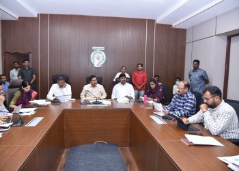 Meeting on the second phase of land pooling activities for the Amaravati capital.
