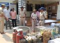 Police raid on an adulterated cooking oil manufacturing unit in Pratipadu: One person arrested, large quantities of stock seized.