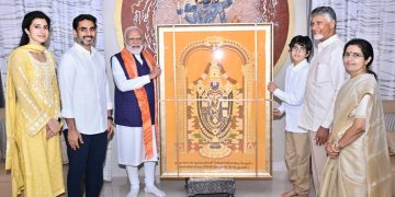 Prime Minister Narendra Modi visits Chief Minister Chandrababu Naidu’s residence