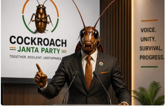 SATIRICAL ‘COCKROACH JANTA PARTY’ (CJP) BLOCKS OUT MAJOR POLITICAL TITANS MIDST YOUTH DISILLUSIONMENT