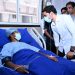 Minister Nara Lokesh consoled the family members of those who died in the steel plant accident.