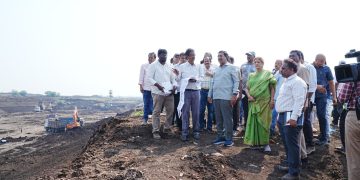 Minister Narayana inspected the courses of the Kondaveeti Vagu and Palavagu streams, as well as the Penumaka Reservoir.