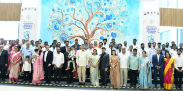 Chief Minister Chandrababu Naidu speaking after the inauguration of Lalitha Hospital in Guntur