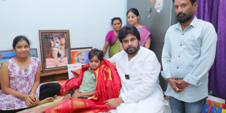 Pawan Kalyan called on Niranjan, a fan suffering from a rare disease