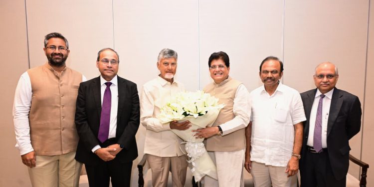 CII representatives welcomed Chief Minister Chandrababu Naidu to the curtain-raiser event for the CII Partnership Summit 2026